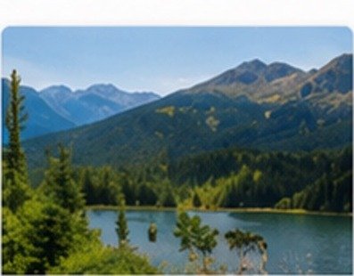 Mountain lake in a national park